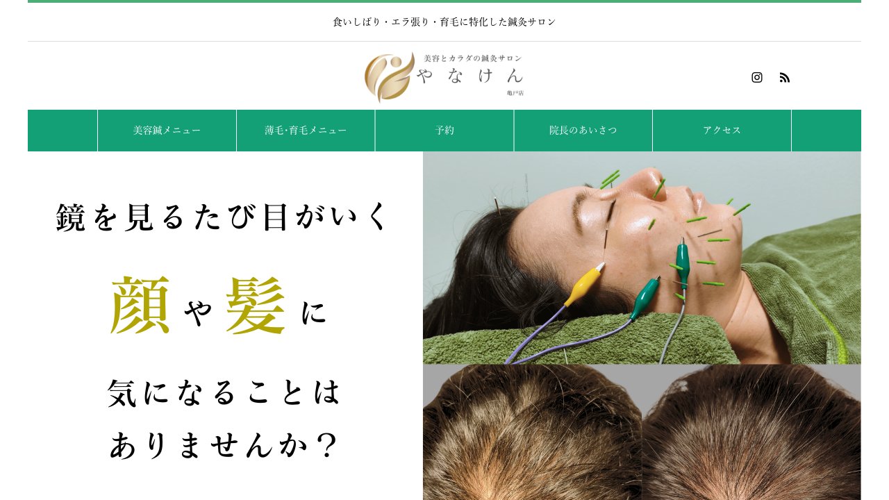 美容とカラダの鍼灸サロン やなけん 亀戸店のホームページ