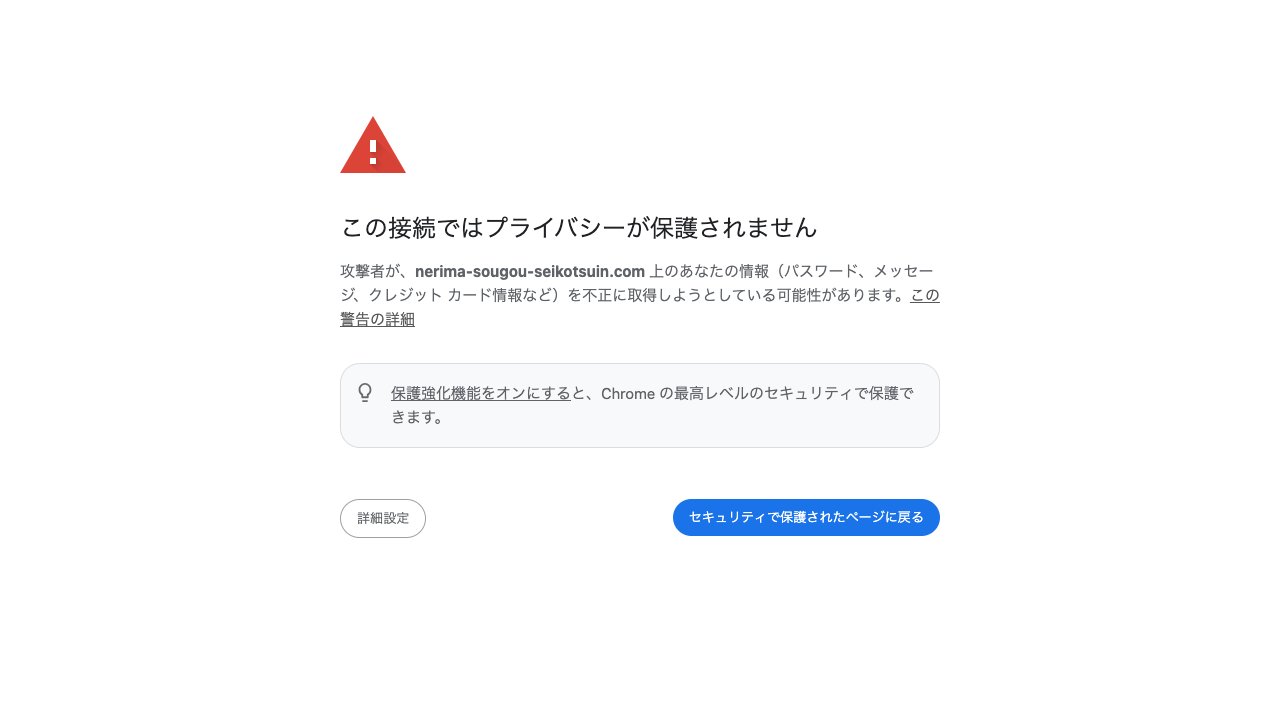 ねりま総合整骨院のホームページ