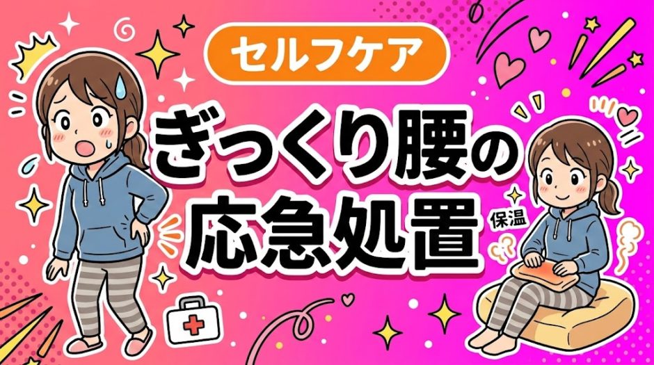 ぎっくり腰の応急処置｜発症直後にやるべきことのアイキャッチ画像