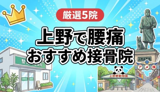 上野で腰痛におすすめの接骨院5選｜口コミ高評価