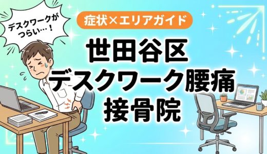 世田谷区でデスクワーク腰痛におすすめの接骨院｜原因・治療法・セルフケアを解説