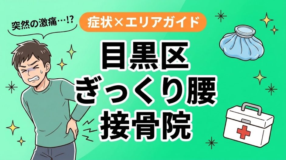 目黒区でぎっくり腰におすすめの接骨院｜原因・治療法・セルフケアを解説のアイキャッチ画像