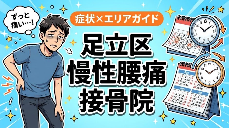 足立区で慢性腰痛におすすめの接骨院｜原因・治療法・セルフケアを解説のアイキャッチ画像