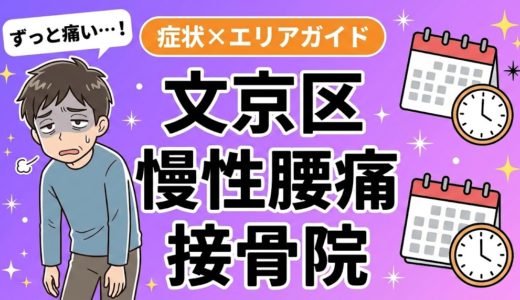 文京区で慢性腰痛におすすめの接骨院｜原因・治療法・セルフケアを解説
