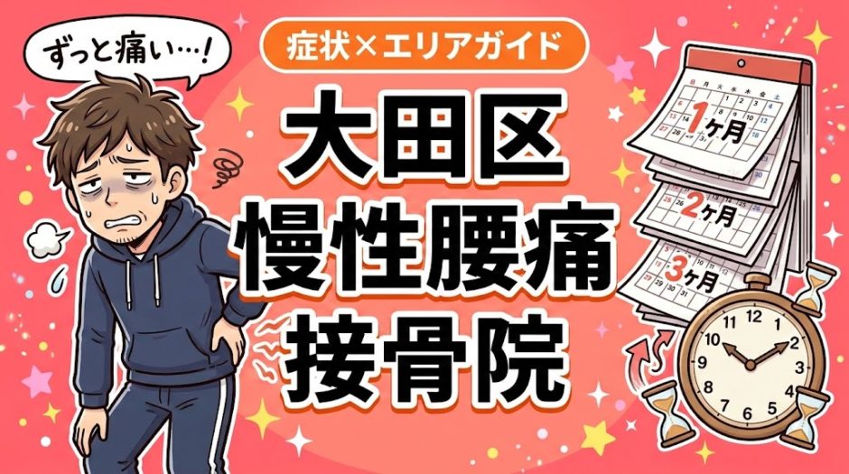 大田区で慢性腰痛におすすめの接骨院｜原因・治療法・セルフケアを解説のアイキャッチ画像