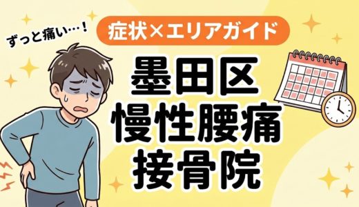 墨田区で慢性腰痛におすすめの接骨院｜原因・治療法・セルフケアを解説
