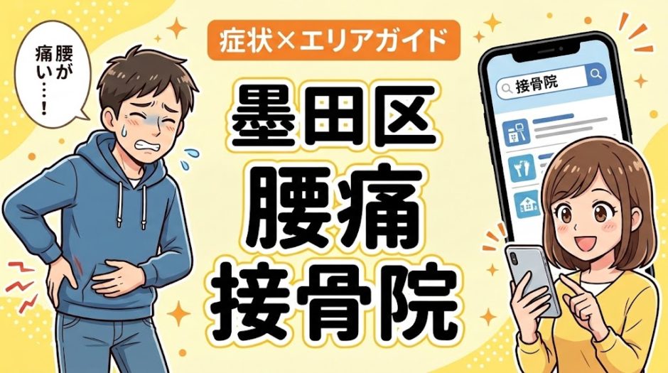 墨田区で椎間板ヘルニアにおすすめの接骨院｜原因・治療法・セルフケアを解説のアイキャッチ画像