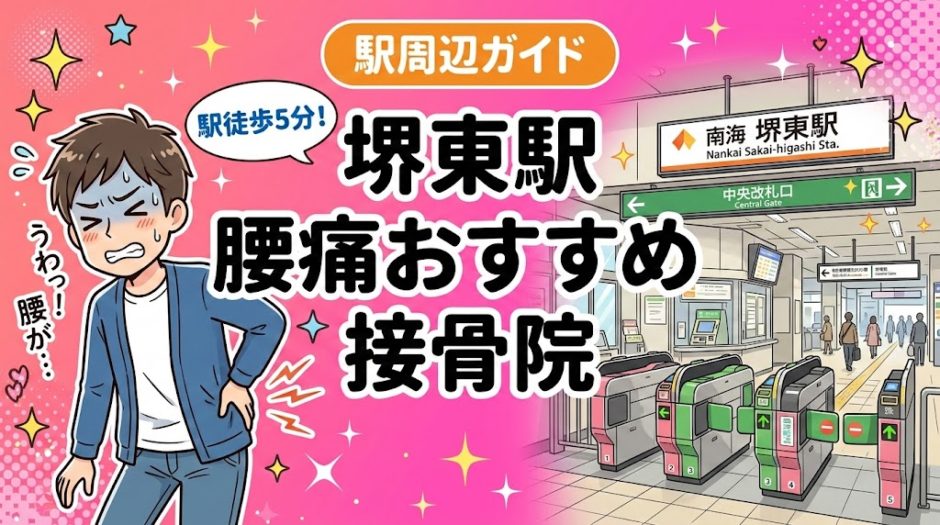 堺東駅周辺で腰痛におすすめの接骨院4選｜駅徒歩5分以内のアイキャッチ画像