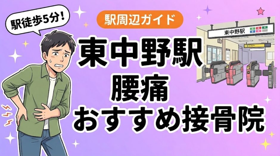 東中野駅周辺で腰痛におすすめの接骨院4選｜駅徒歩5分以内のアイキャッチ画像