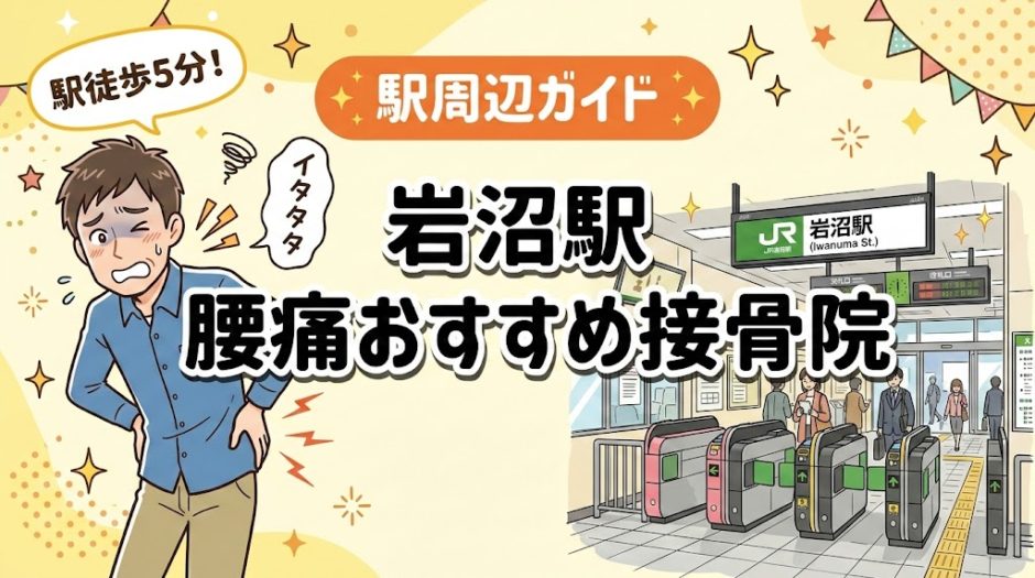 岩沼駅周辺で腰痛におすすめの接骨院5選｜駅徒歩5分以内のアイキャッチ画像