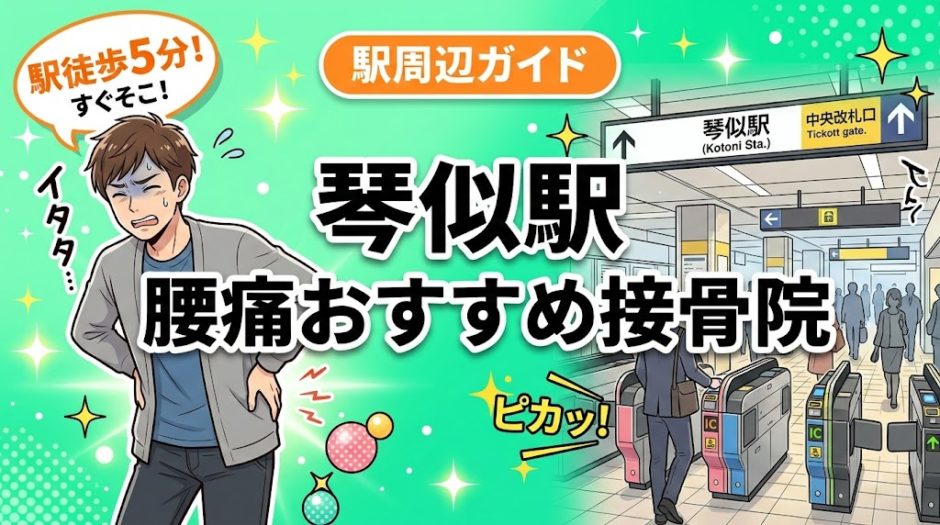 琴似駅周辺で腰痛におすすめの接骨院4選｜駅徒歩5分以内のアイキャッチ画像