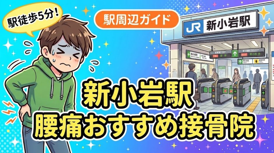 新小岩駅周辺で腰痛におすすめの接骨院4選｜駅徒歩5分以内のアイキャッチ画像