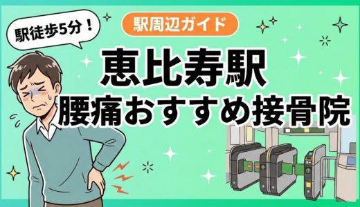恵比寿駅周辺で腰痛におすすめの接骨院4選｜駅徒歩5分以内