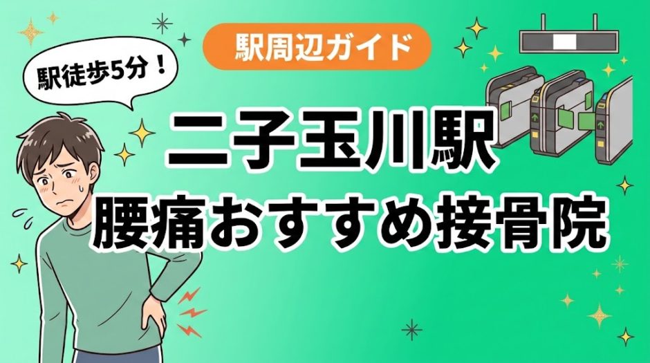 二子玉川駅周辺で腰痛におすすめの接骨院5選｜駅徒歩5分以内のアイキャッチ画像