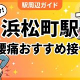 浜松町駅周辺で腰痛におすすめの接骨院4選|駅徒歩5分以内のアイキャッチ画像