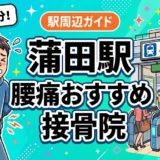 蒲田駅周辺で腰痛におすすめの接骨院5選|駅徒歩5分以内のアイキャッチ画像