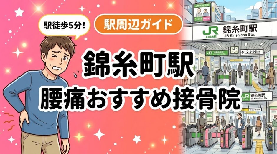 錦糸町駅周辺で腰痛におすすめの接骨院5選｜駅徒歩5分以内のアイキャッチ画像