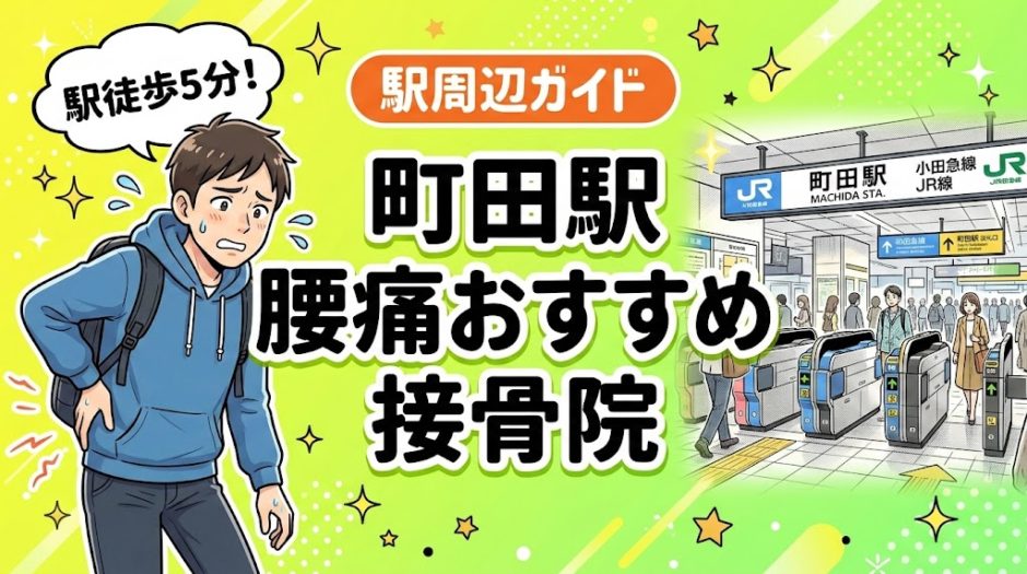 町田駅周辺で腰痛におすすめの接骨院5選｜駅徒歩5分以内のアイキャッチ画像