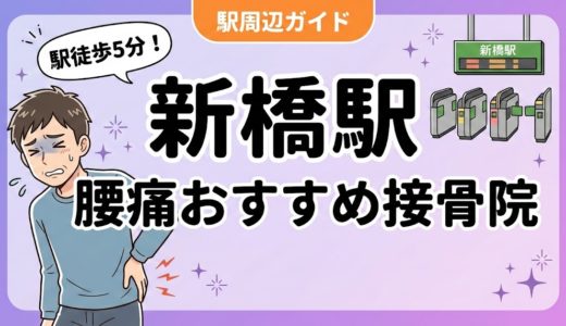 新橋駅周辺で腰痛におすすめの接骨院5選｜駅徒歩5分以内