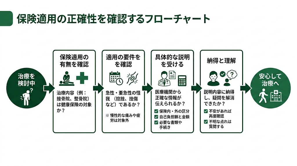【ポイント5】保険適用の説明が正確かの図解