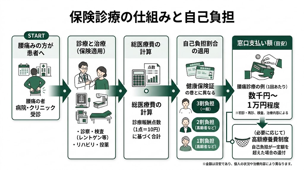 保険適用時の費用目安の図解