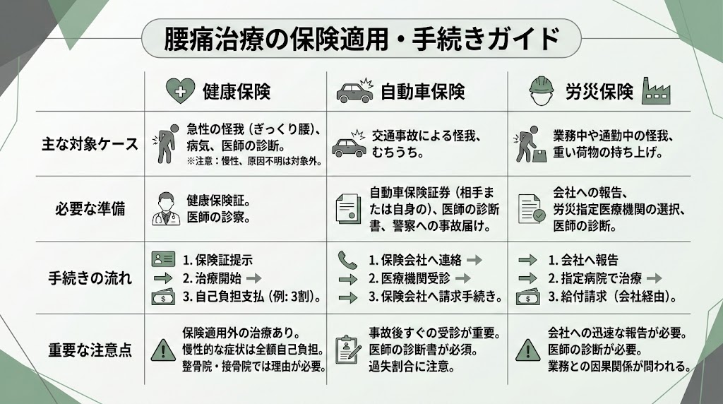 保険を使う際の手続きと注意点の図解