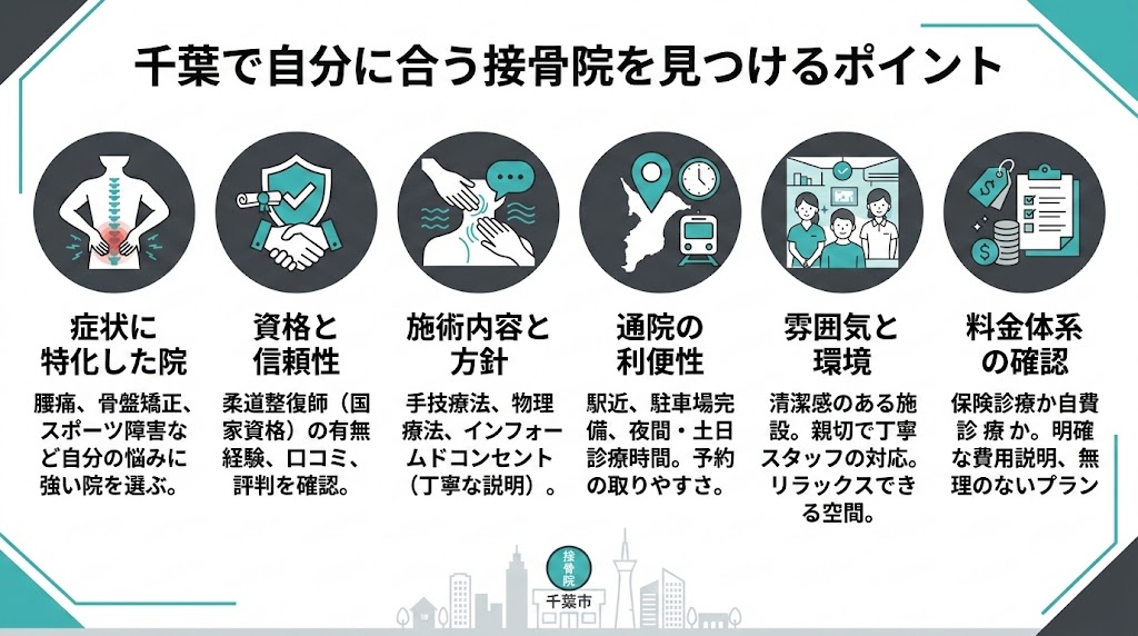 まとめ|千葉で自分に合った接骨院を見つけようの図解