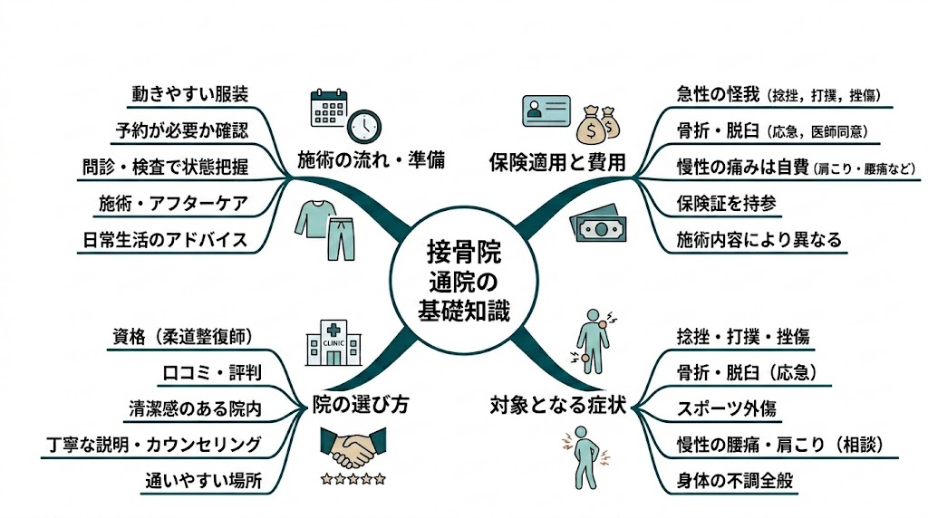 接骨院に通う前に知っておきたいことの図解
