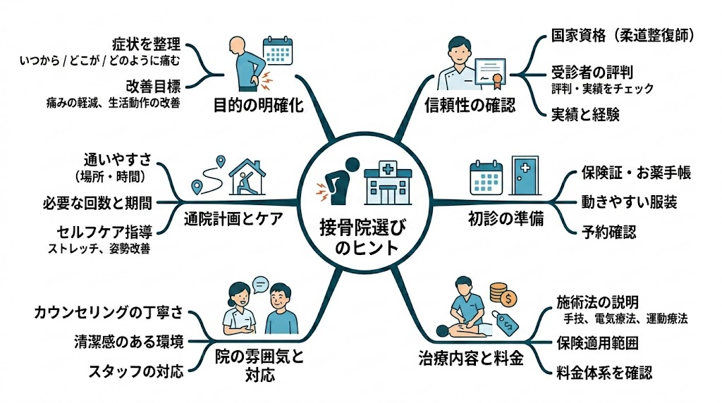 接骨院に通う前に知っておきたいことの図解