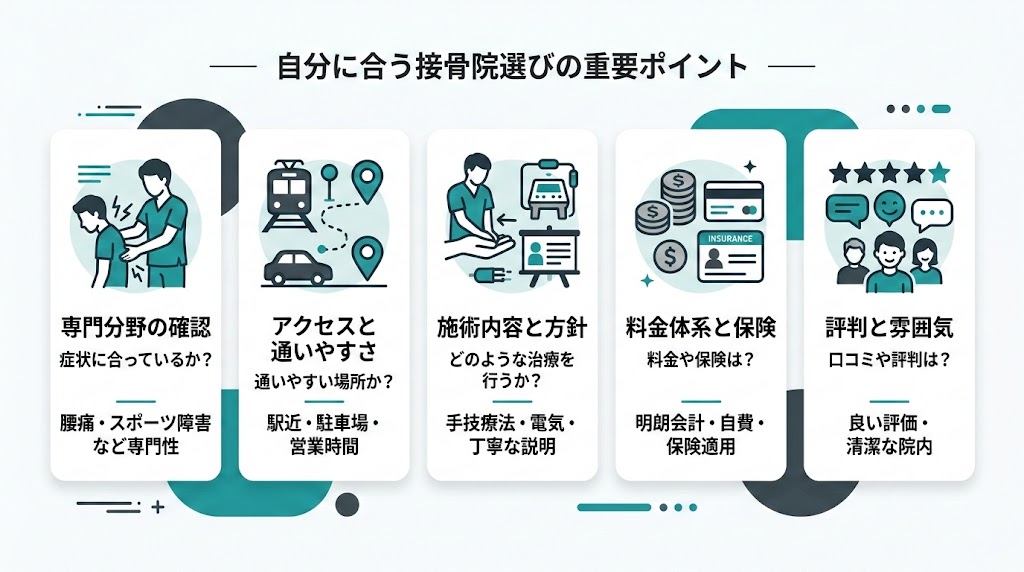 まとめ|八王子で自分に合った接骨院を見つけようの図解