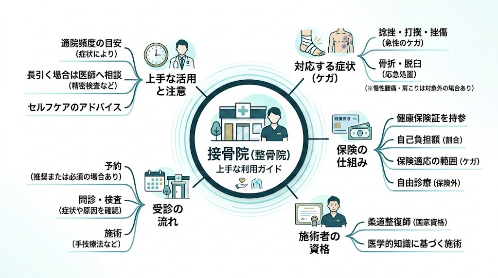 接骨院に通う前に知っておきたいことの図解