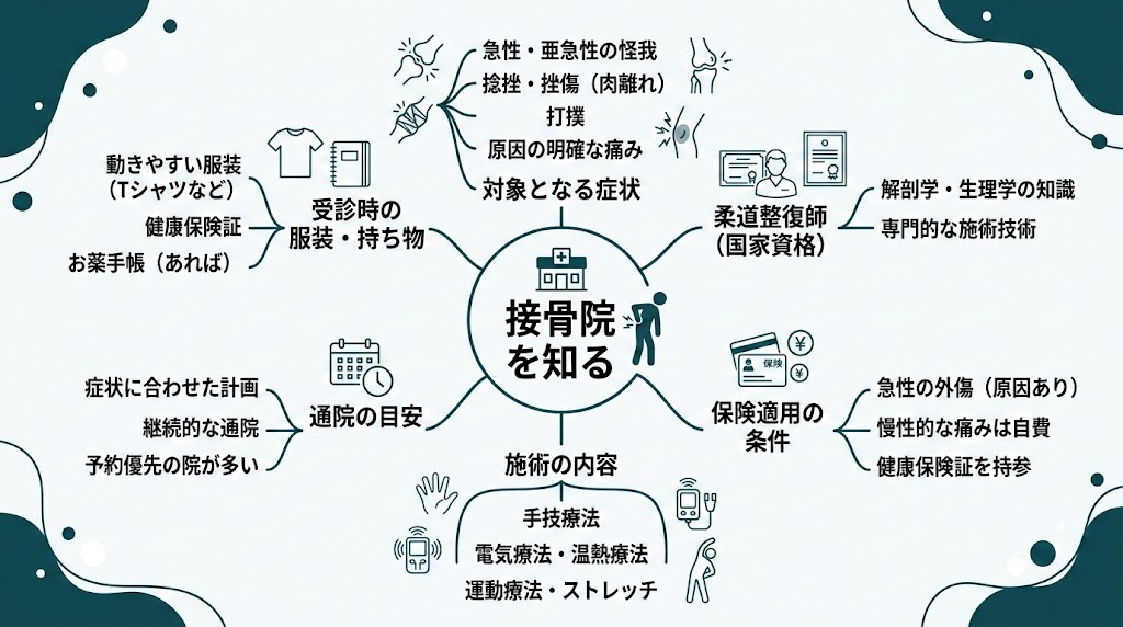 接骨院に通う前に知っておきたいことの図解