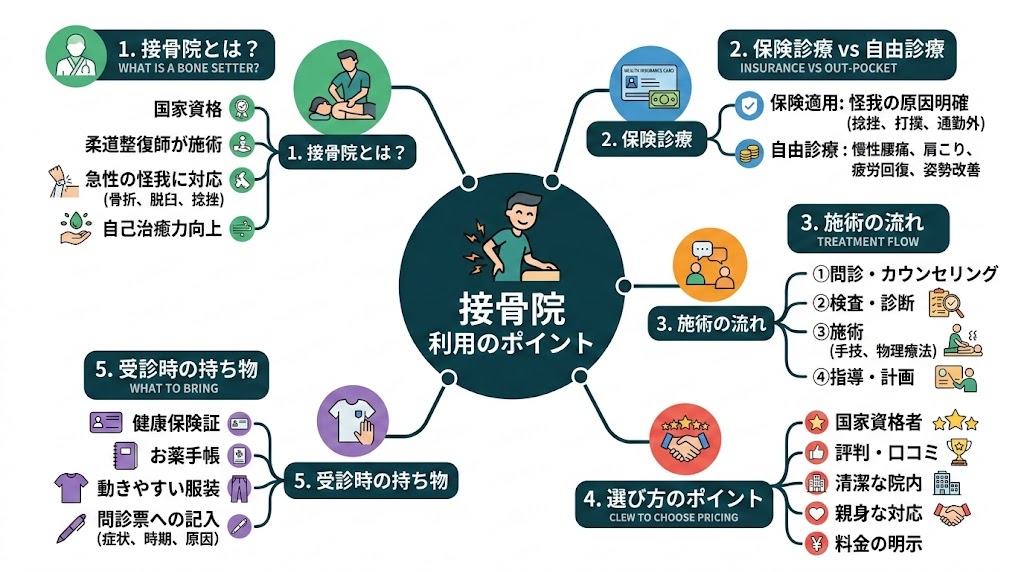 接骨院に通う前に知っておきたいことの図解