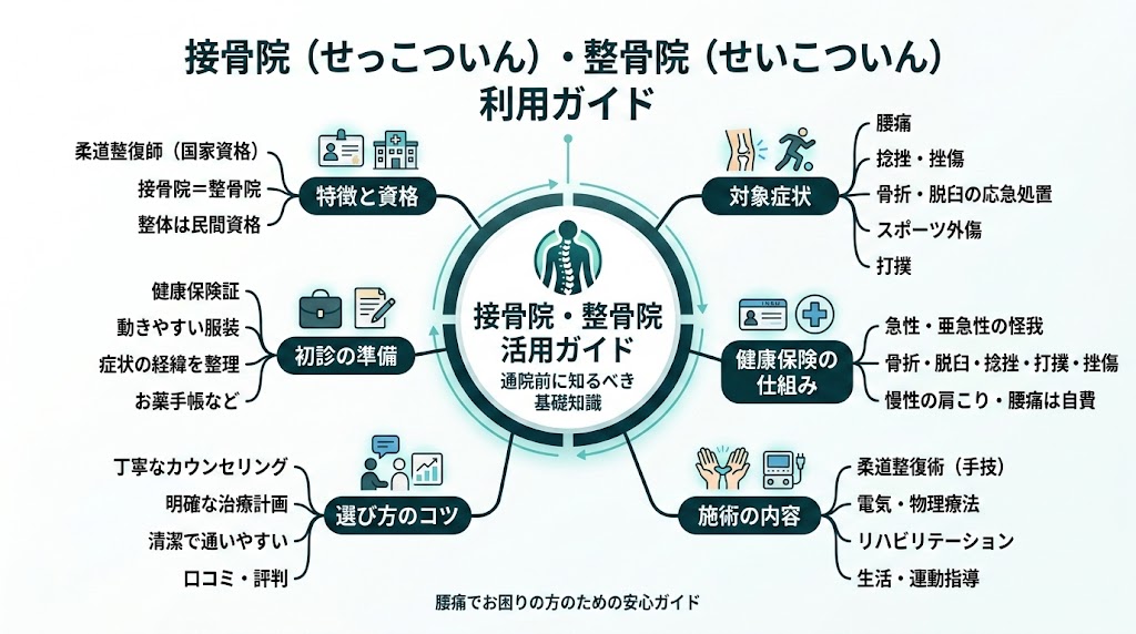 接骨院に通う前に知っておきたいことの図解