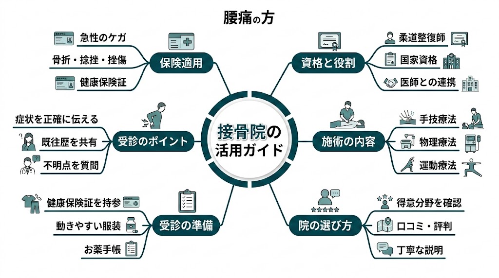 接骨院に通う前に知っておきたいことの図解