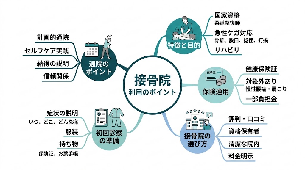接骨院に通う前に知っておきたいことの図解