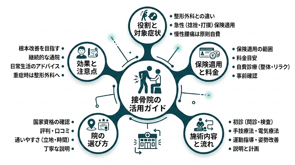 接骨院に通う前に知っておきたいことの図解