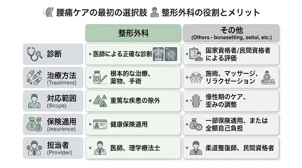 【最初の選択肢】整形外科の図解