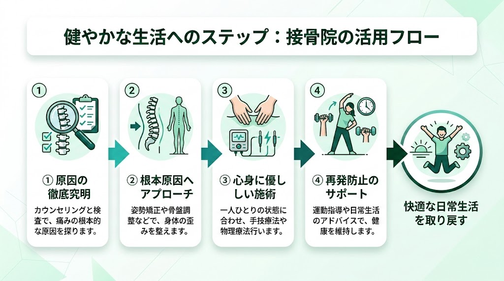 接骨院という選択肢も忘れずにの図解