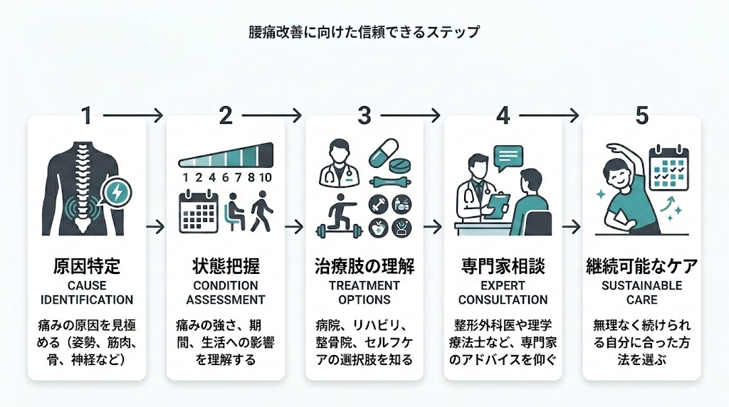 自分に合った治し方の選び方の図解