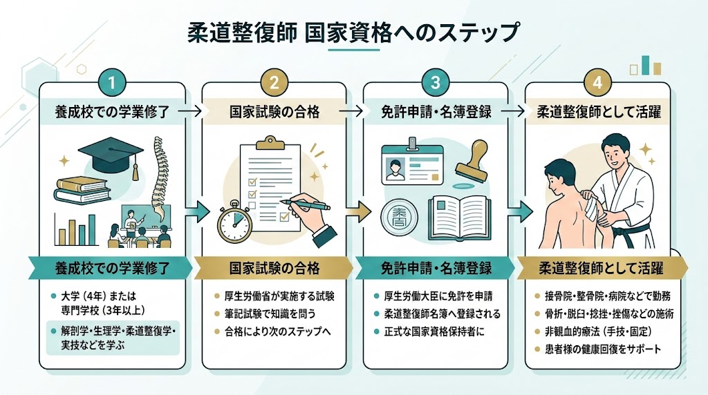 柔道整復師とは？国家資格の内容の図解